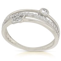 Ring Damiata Gioielli Woman Matrimonio in White Gold Zircone 543/5/102/5 - 543/5/102/5